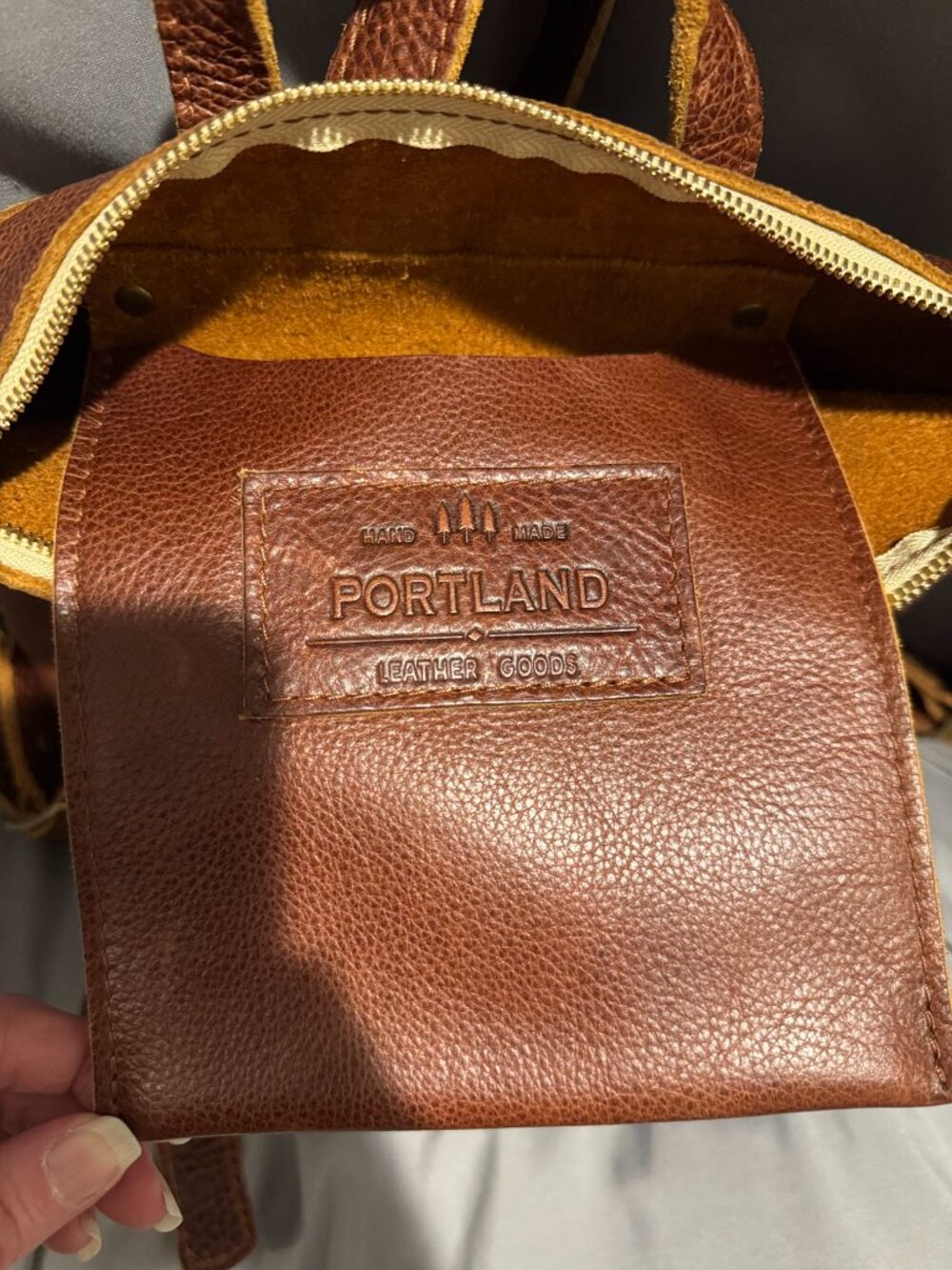 Portland Leather Goods Handmade Leather Backpack - Picture 5 of 8